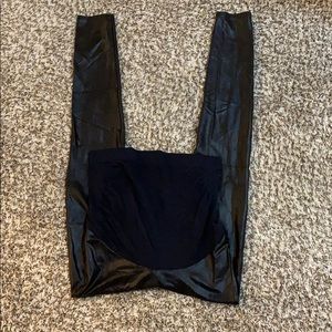 SPANX maternity faux leather leggings